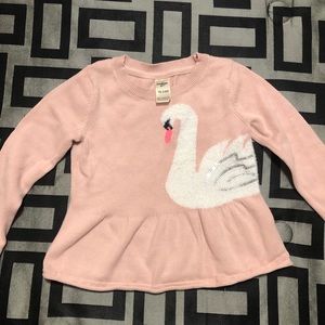 Oshkosh peplum long sleeve sweater 18/24 M